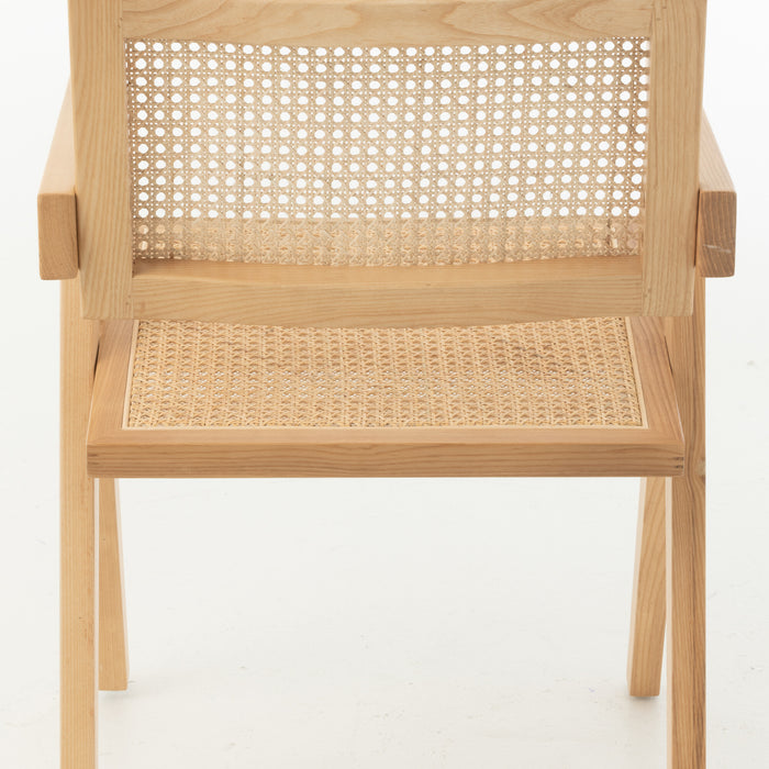 J-Line stoel Rooster - essenhout|rotan - naturel