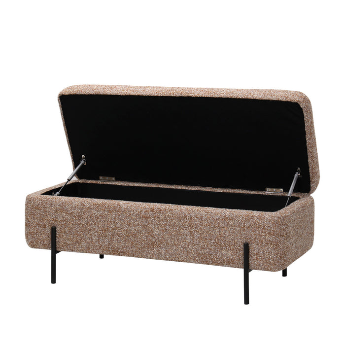 DÉJA Living - Opbergbank Taupe Stof - 110x45x42cm - Kinna