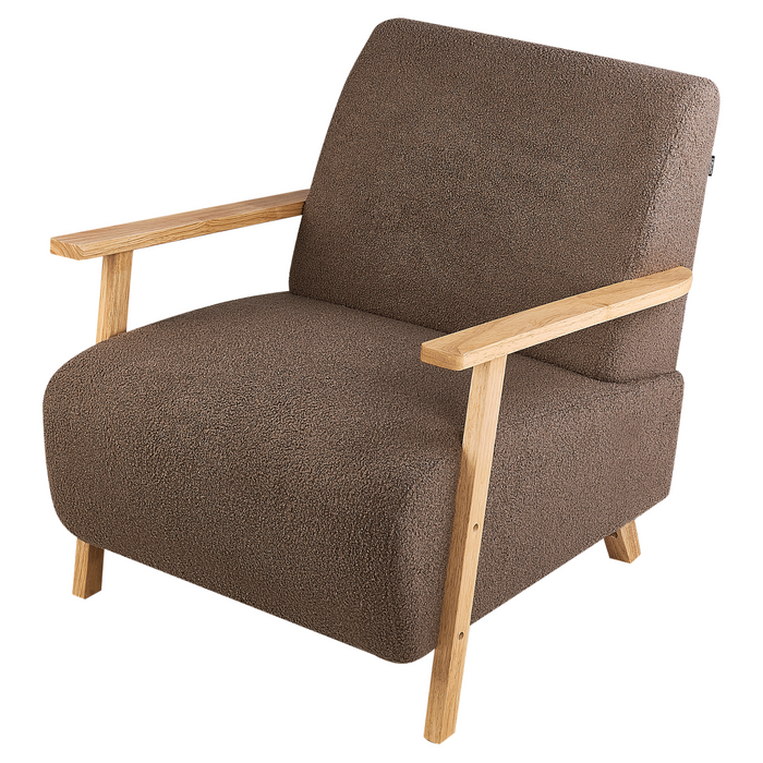 Beliani - LESJA - Fauteuil - Bruin - Bouclé
