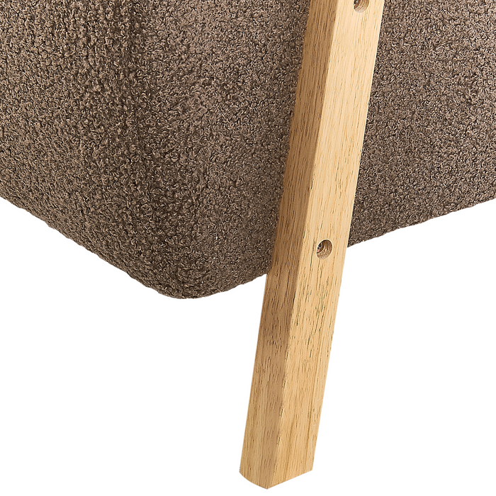 Beliani - LESJA - Fauteuil - Bruin - Bouclé