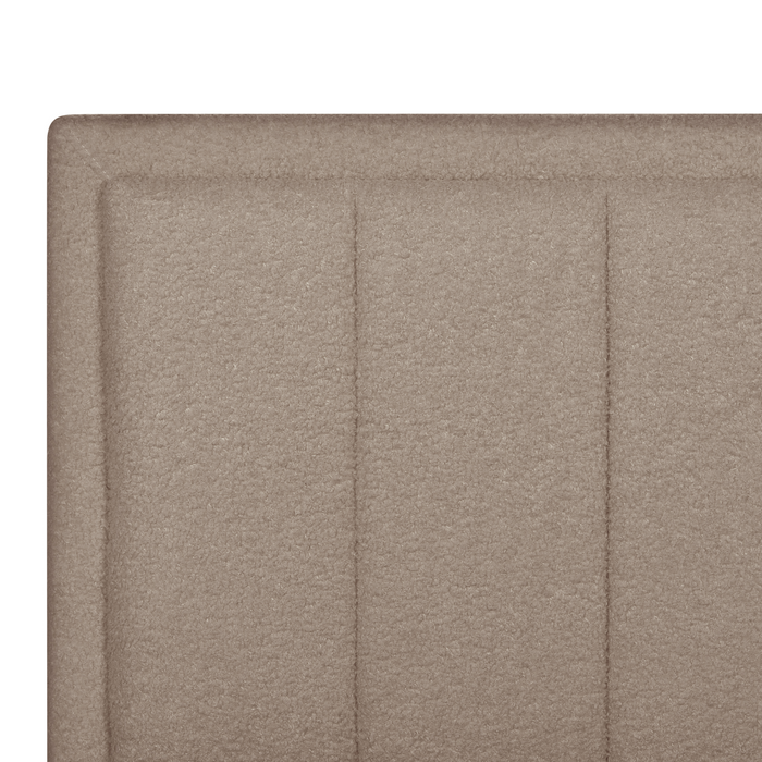 Beliani-MONTLAUR-Bed met opbergruimte-Taupe-160 x 200 cm-Bouclé