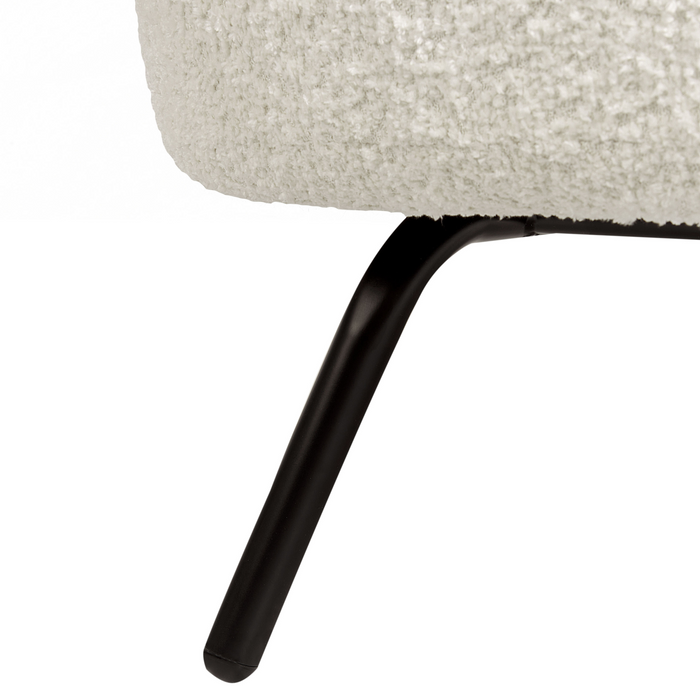 Beliani - MAKELA - Fauteuil - Gebroken wit - Bouclé