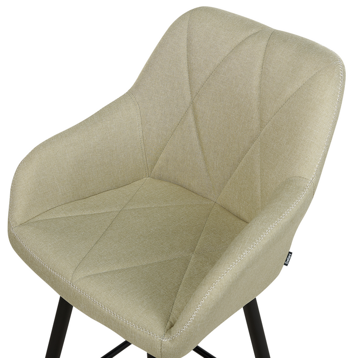 Beliani - DARIEN - Barkruk - Lichtgroen - Polyester