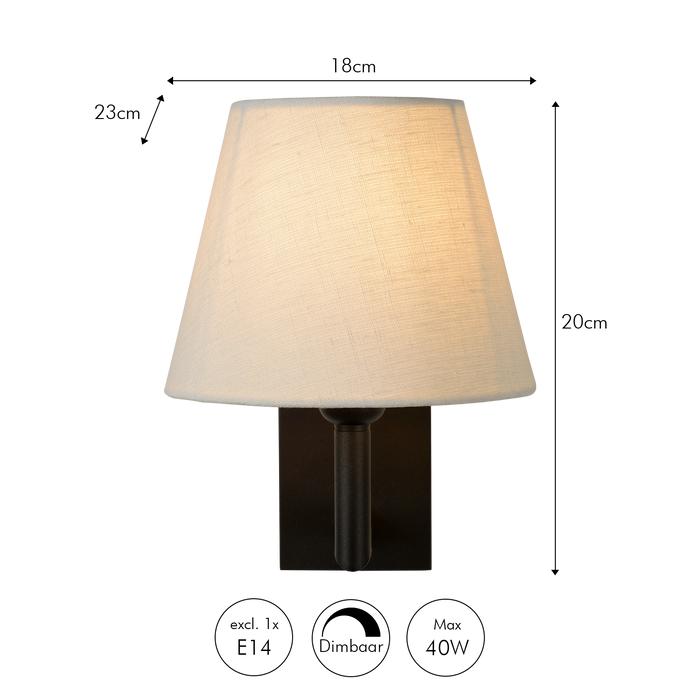 Atmooz Wandlamp Finn zwart - Industriele Muurverlichting