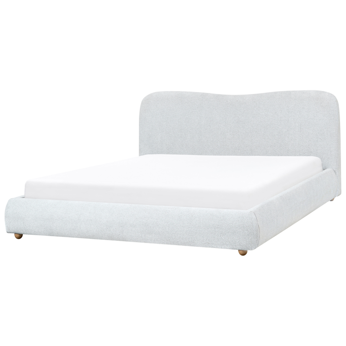 Beliani-BLAGNAC-Bed met opbergruimte-Lichtgrijs-180 x 200 cm-Stof