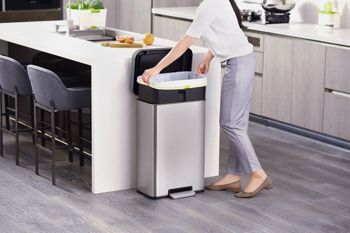 EKO Pedaalemmer Cozy 45 L matzilverkleurig