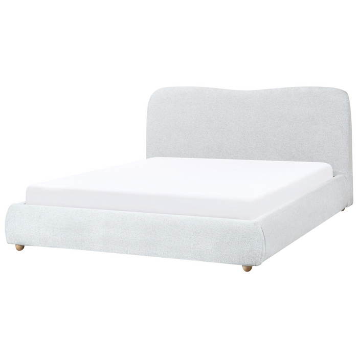 Beliani-BLAGNAC-Bed met opbergruimte-Lichtgrijs-160 x 200 cm-Stof