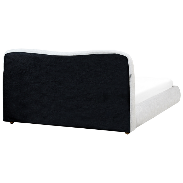 Beliani-BLAGNAC-Bed met opbergruimte-Lichtgrijs-160 x 200 cm-Stof