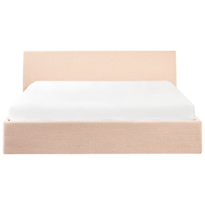 Beliani - ORBEY - Bed met opbergruimte - Beige - 180 x 200 cm - Bouclé