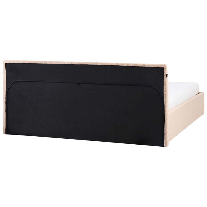 Beliani - ORBEY - Bed met opbergruimte - Beige - 180 x 200 cm - Bouclé