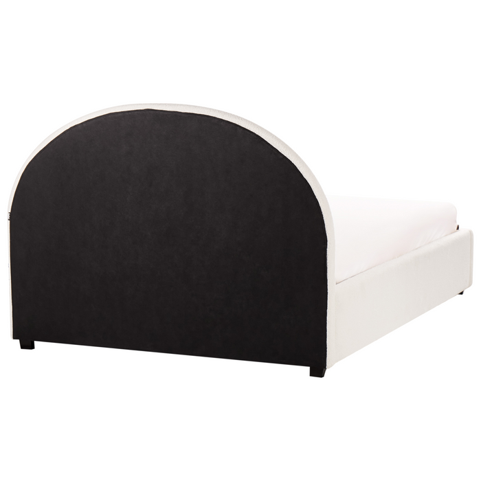 Beliani-VAUCLUSE-Bed met opbergruimte-Gebroken wit-140 x 200 cm-Bouclé