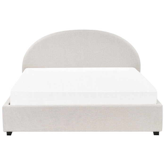 Beliani-VAUCLUSE-Bed met opbergruimte-Lichtbeige-180x200 cm-Polyester