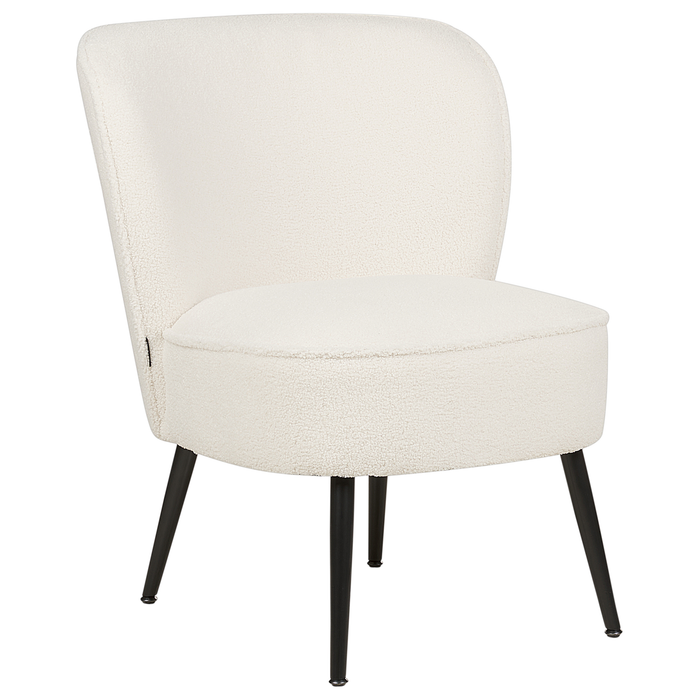 Beliani - VOSS - Fauteuil - Gebroken wit - Bouclé