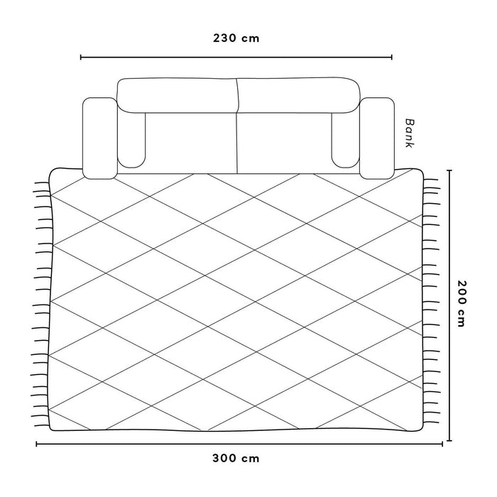Dutchbone Rugged Vloerkleed 200 x 300 cm - Bruin