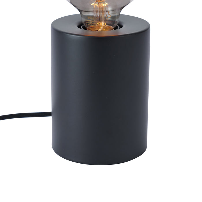 QAZQA Moderne tafellamp zwart 13cm - Cylinder