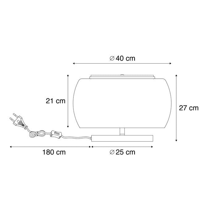 QAZQA Design tafellamp zwart met smoke glas 3-lichts - Bino