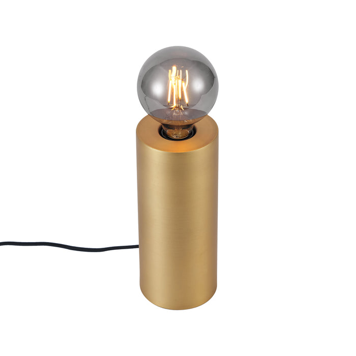 QAZQA Moderne tafellamp messing 24cm - Cylinder