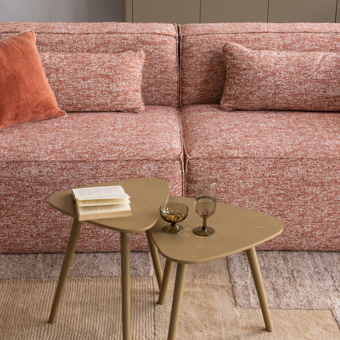 WOOOD Nila Bijzettafels - Hout - Mud - Set van 2