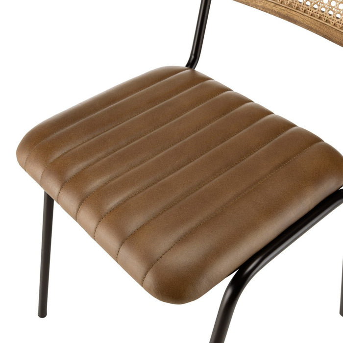 Macabane Set van 2 eetkamerstoelen Marcello leer