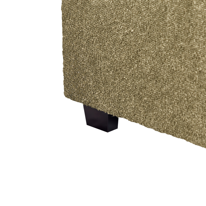 Beliani-VAUCLUSE-Bed met opbergruimte-Olijfgroen-140 x 200 cm-Bouclé