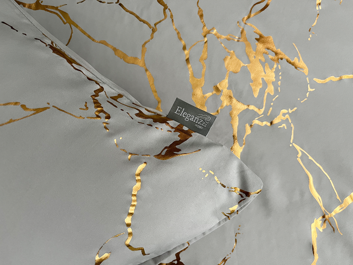 Eleganzzz Dekbedovertrek Micropercal Strike of Gold - soft white