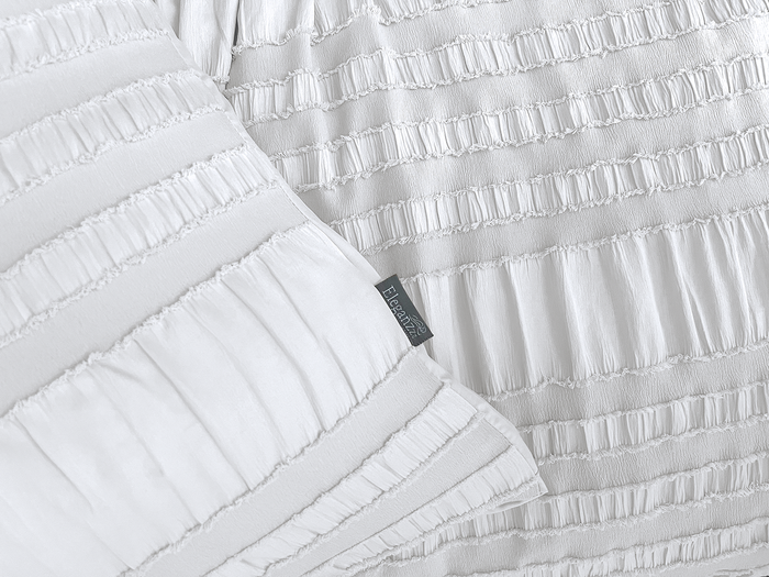 Eleganzzz Dekbedovertrek Micropercal Pure Stitches - crystal white