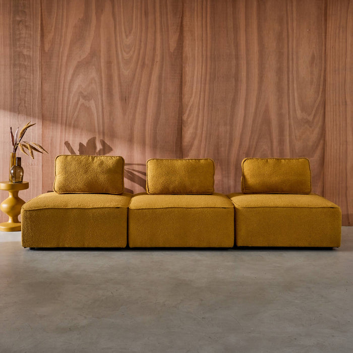 sweeek - Fauteuils boucléstof 1 zitplaats (set van 3)