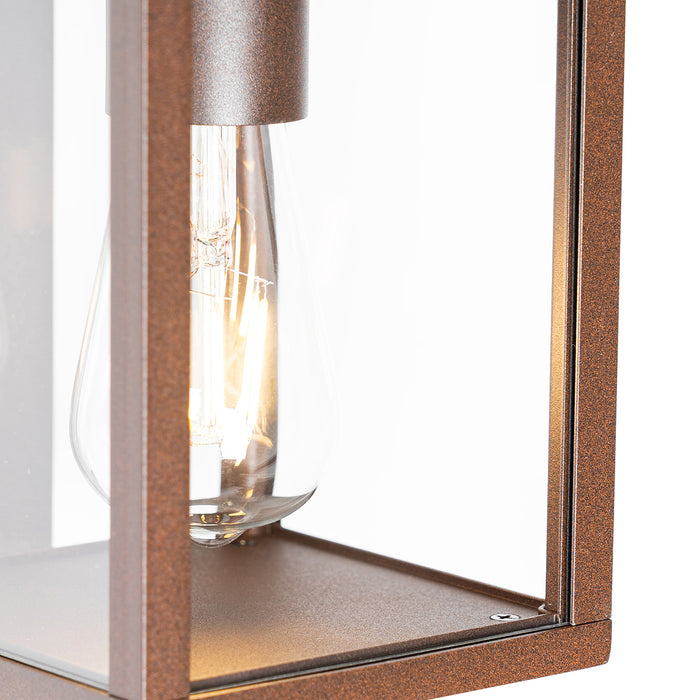 QAZQA Smart buiten wandlantaarn roestbruin IP44 incl. Wifi ST64 -