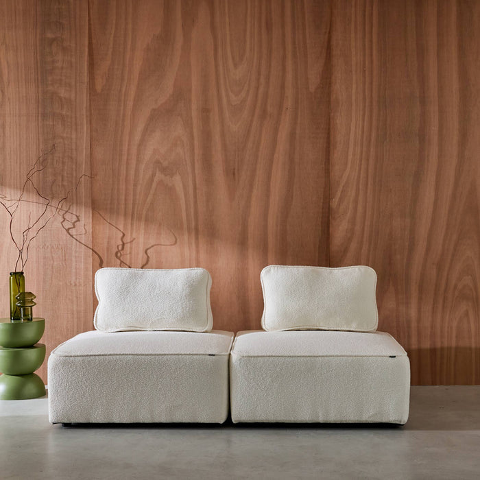 sweeek - Fauteuils boucléstof 1 zitplaats (set van 2)