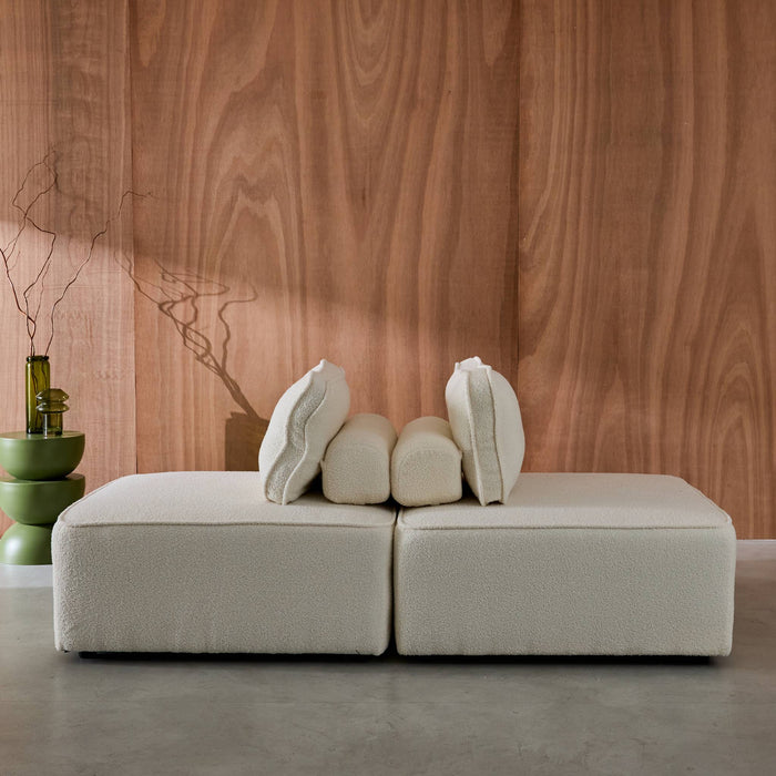 sweeek - Fauteuils boucléstof 1 zitplaats (set van 2)