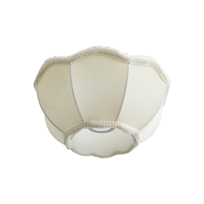QAZQA Stoffen lampenkap beige met witte binnenkant 31,5|15|14 -