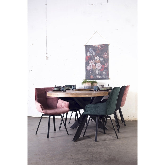 Giga Meubel - Eettafel Ovaal - 200cm - Mangohout - Tafel Barn