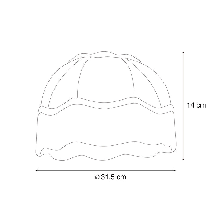QAZQA Stoffen lampenkap bruin met witte binnenkant 31,5|15|14 -