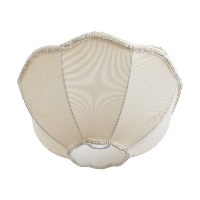 QAZQA Stoffen lampenkap beige met witte binnenkant 45|15|21,5 -