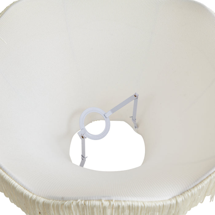 QAZQA Stoffen lampenkap beige met witte binnenkant 45|15|21,5 -