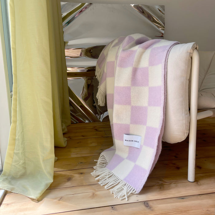 Maison Deux Checkerboard Plaid - Lila / Wit