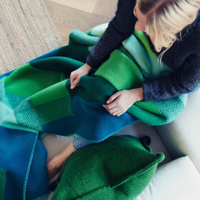 Røros Tweed Mikkel Plaid 100 x 135 cm - Groen