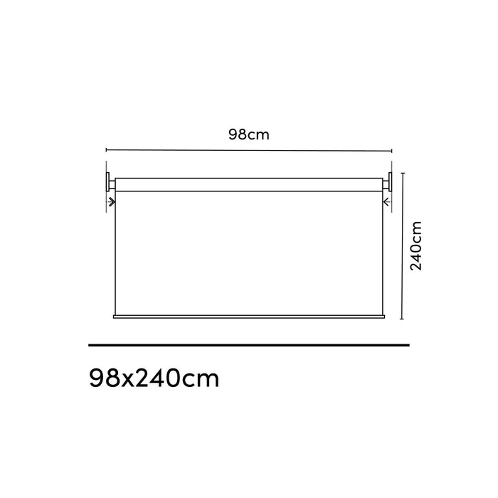 Platinum rolgordijn voor buiten Coolfit L240 x B98 cm - Antraciete