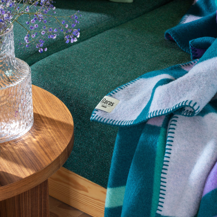 Røros Tweed City Plaid 67 x 100 cm - Aqua