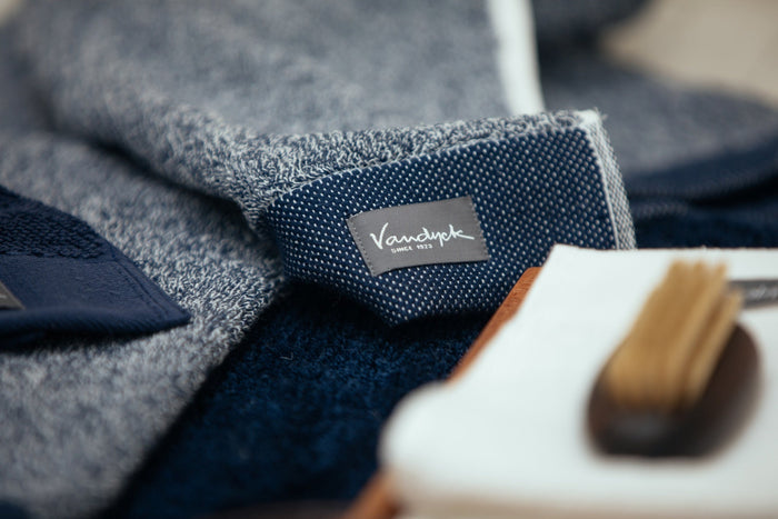 Washand Home Mouliné Blue Ink | Blauw | Katoen