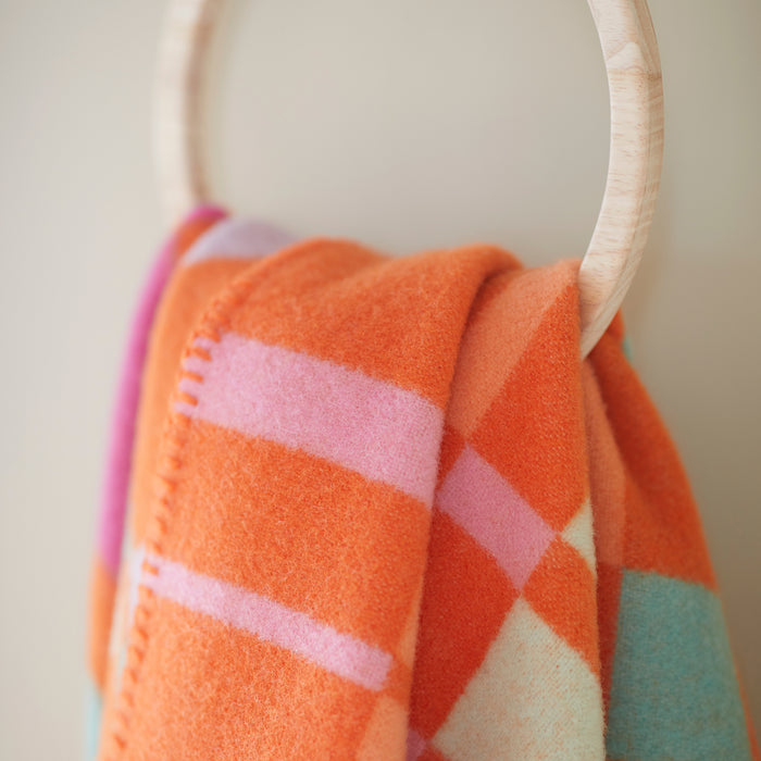 Røros Tweed City Plaid 67 x 100 cm - Oranje