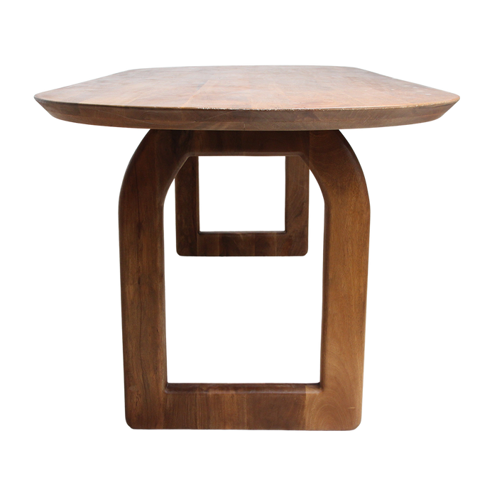 Raw Materials Bullnose eettafel open onderstel bruin - 240 cm