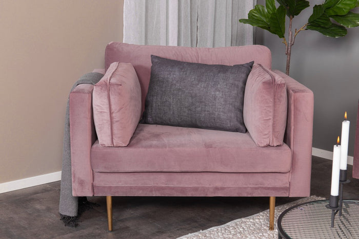 Renzo Fauteuil - Roze Velours