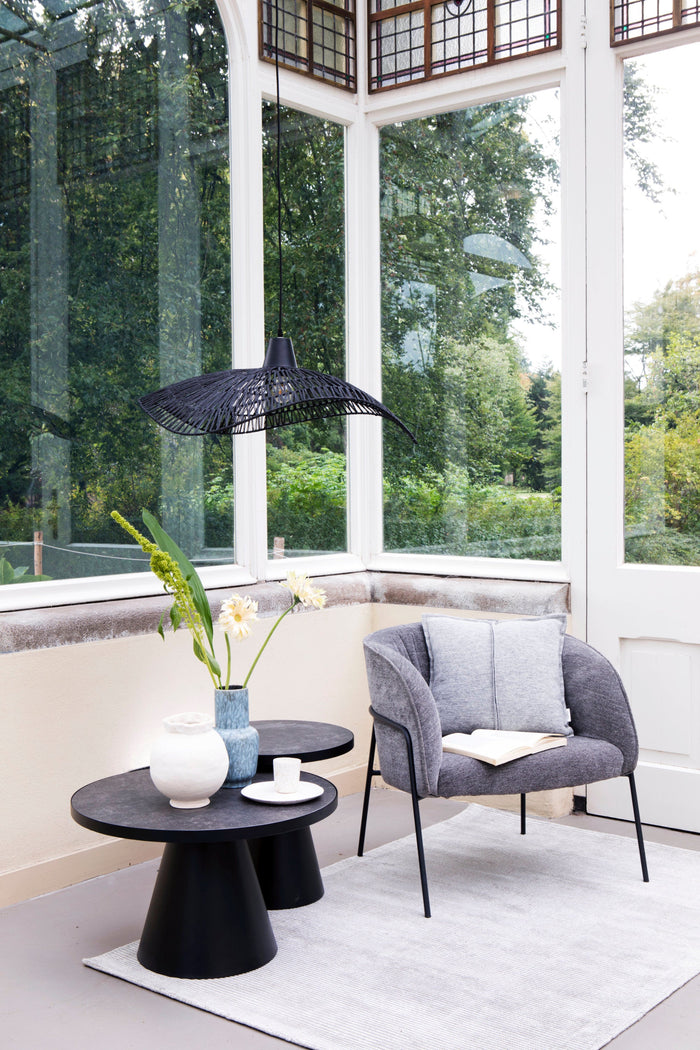 Rebellenclub Salontafel Leeds Rond S Ø45 cm - Zwart Keramiek