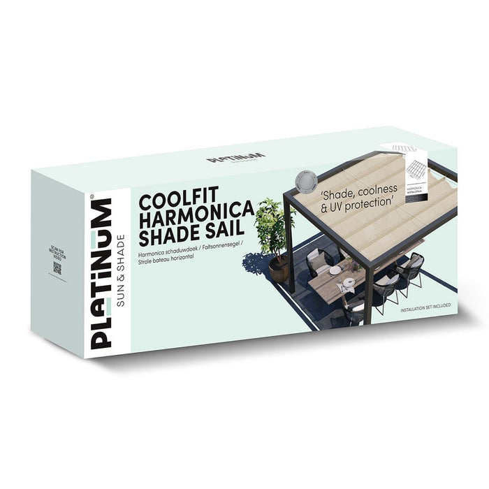 Platinum harmonicadoek Coolfit L370 x B370 cm - Zandkleurige vierkante