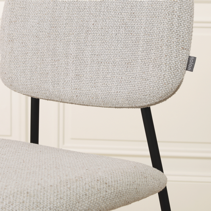 Nolon Jasmijn Barkruk Beige Melange - Zwart - 65 cm