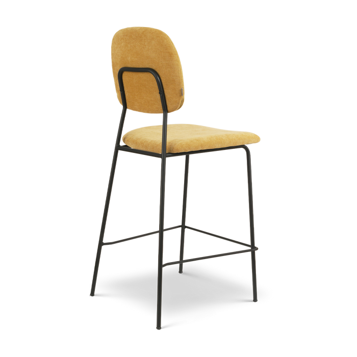 Nolon Jasmijn Barkruk Warm Oker - Zwart - 65 cm