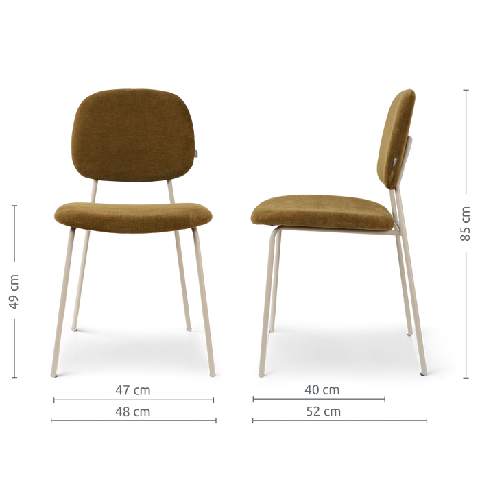 Nolon Jasmijn Barkruk Warm Groen - Grijsbeige