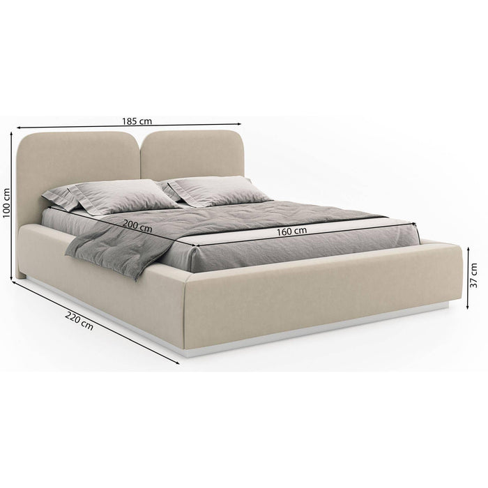 Selsey Design Bedframe Cremona velvet 160 x 200 cm met opbergruimte