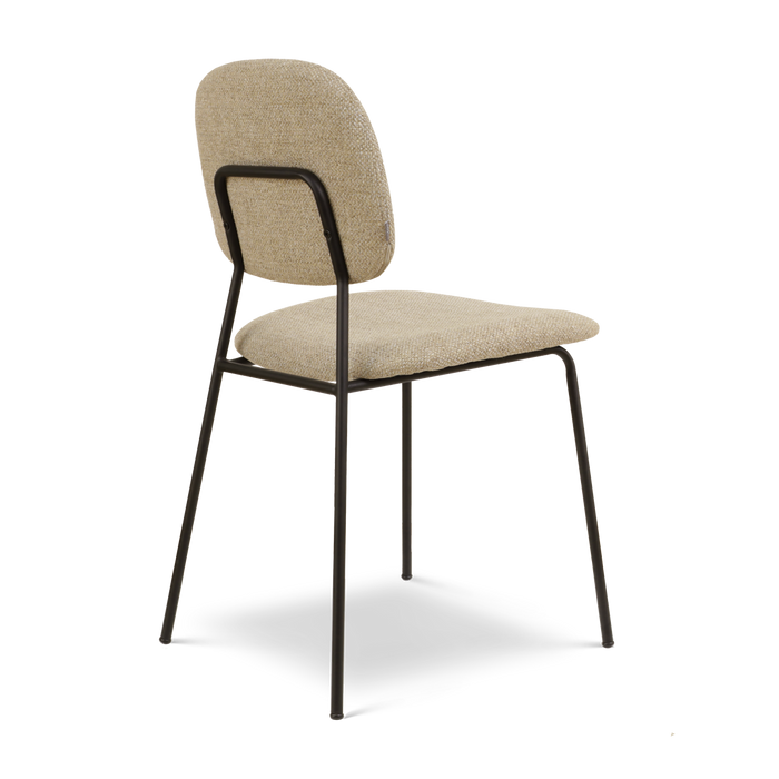 Nolon Jasmijn Eetkamerstoel Taupe Melange - Zwart